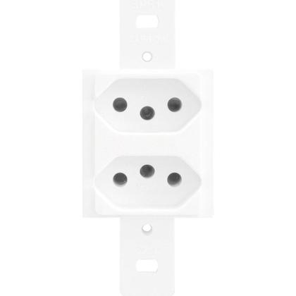 Imagem de Conjunto Fame 4X2 Branco Sem Placa 2Tomadas 20A