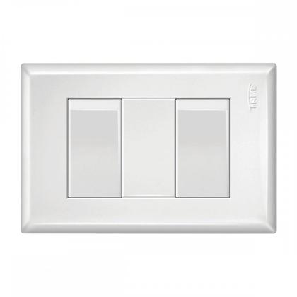 Imagem de Conjunto Fame Evidence 4X2 Branco Com Placa(2Simples) 16A  10129044