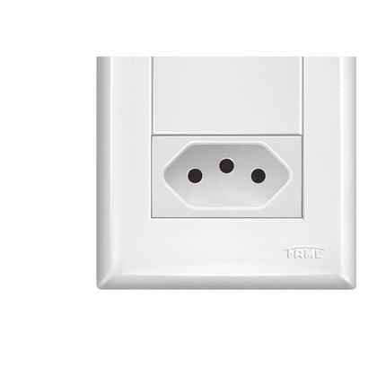 Imagem de Conjunto Fame Evidence 4X2 Branco Om Placa 1Simples+1Tomada 20A 10329184