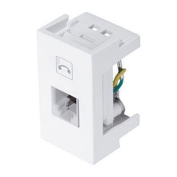 Imagem de Conjunto FAME Evidence Sem Placa Módulo Tomada Tel RJ11 499 Branco 487180