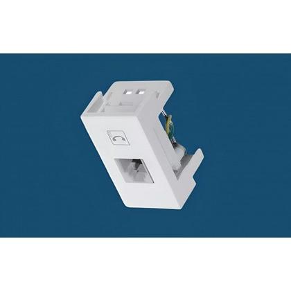 Imagem de Conjunto FAME Evidence Sem Placa Módulo Tomada Tel RJ11 499 Branco 487180