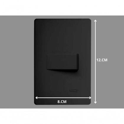 Imagem de Conjunto Fame Habitat Black - Interruptor Simples 16a