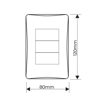 Imagem de Conjunto Fame Interruptor Triplo Paralelo Habitat