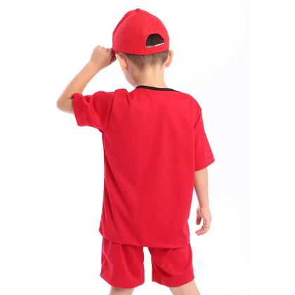 Imagem de Conjunto Fantasia Infantil Bombeiro Vermelho Carnaval Tango