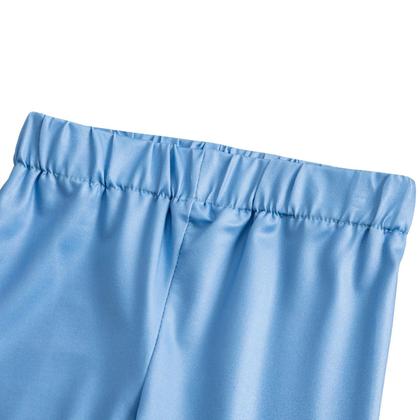 Imagem de Conjunto Fantasia Infantil Calça e Blusa Temático Princesas Azul Frozen Elsa Anna