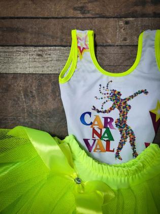 Imagem de Conjunto Fantasia Infantil de Carnaval Halloween Folia Globeleza Neon (Tam 1 ao 10) COD.000506