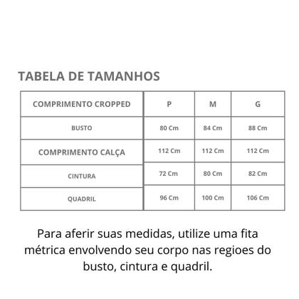 Imagem de Conjunto Feminino 3 Peças Calça de Alfaiatariae Cropped Elegante e Confortavel