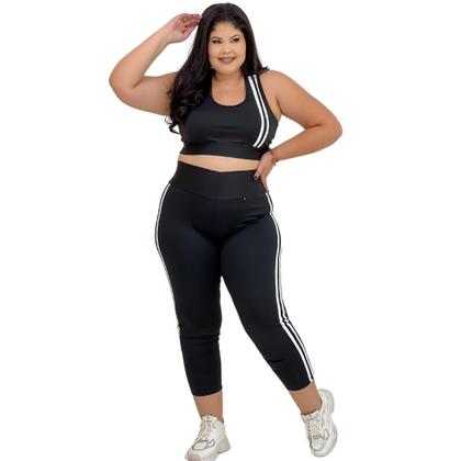 Imagem de Conjunto Feminino Academia Plus Legging Corsario e Top Fitness