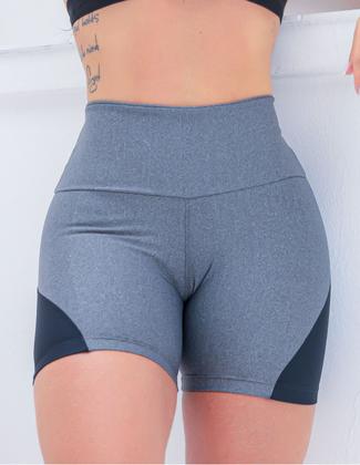 Imagem de Conjunto Feminino Academia Top com Bojo e Shortinho com Recortes nas Laterais - Fitmoda