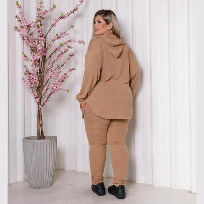 Imagem de Conjunto Feminino Calça e Blusa c/ Capuz Lanzinha Plus Size
