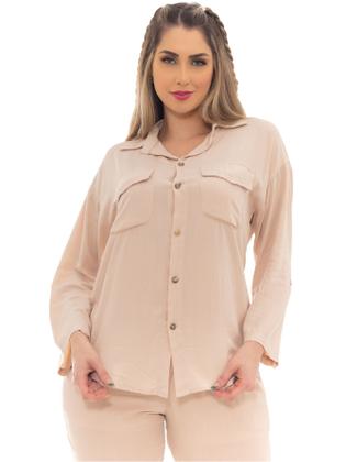 Imagem de Conjunto Feminino Camisa e Calça Com Elástico Tendência Verão