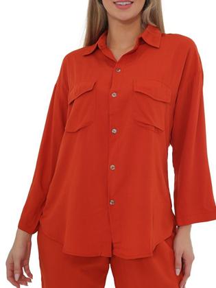 Imagem de Conjunto Feminino Camisa e Calça Com Elástico Tendência Verão