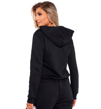 Imagem de Conjunto Feminino Casaco De Moletom Com Zíper e Capuz +Calça Com Bolso