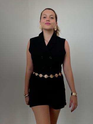 Imagem de Conjunto Feminino Colete Cropped e Short Cenoura Social Marina