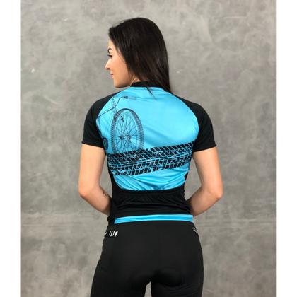 Imagem de Conjunto Feminino de Ciclismo Camisa Manga Curta + Calça Gel