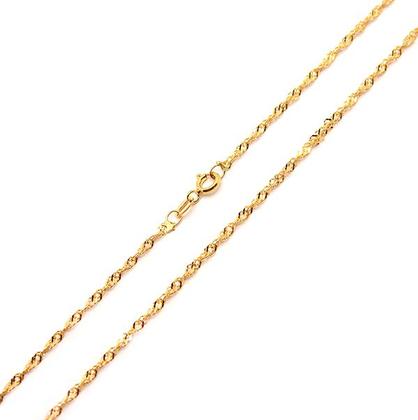 Imagem de Conjunto Feminino de Ouro 18k Coração Gargantilha Singapura + Brincos