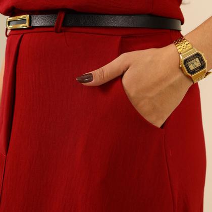 Imagem de Conjunto Feminino Duna Moda Verão Saia Longa E Blusa Lisa Blusinha Regata Midi Elegante Confort