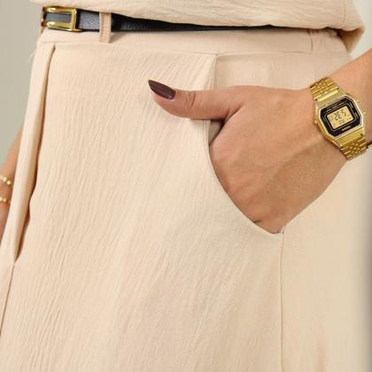 Imagem de Conjunto Feminino Duna Moda Verão Saia Longa E Blusa Lisa Blusinha Regata Midi Elegante Confort