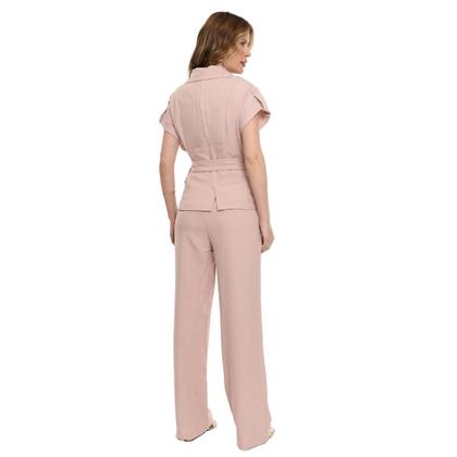 Imagem de Conjunto Feminino Elegante com Blazer de Manga japonesa e Calça Reta tecido lolis twill hzcon007