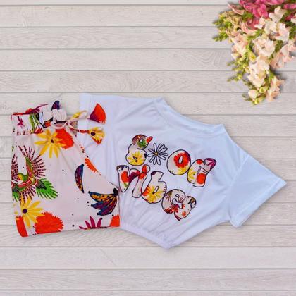 Imagem de Conjunto Feminino Estampado Short Cropped com Elástico  0227