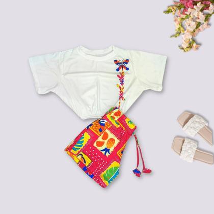 Imagem de Conjunto Feminino Estampado Short Cropped com Elástico  0227