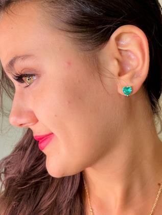 Imagem de Conjunto Feminino Festa Cravejado Pedra Zircônia Semijoia