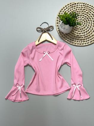 Imagem de Conjunto Feminino Infantil Blusa Flare E Short Com Cinto