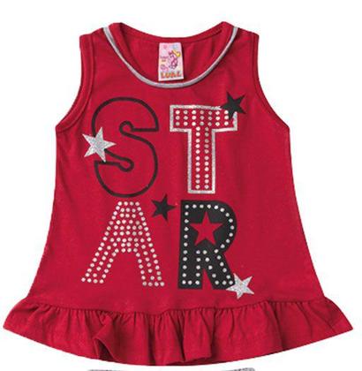 Imagem de Conjunto Feminino Infantil Small Star - Lual Kids - Carmim/Mescla