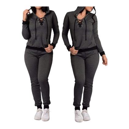Imagem de Conjunto Feminino Moletom Flanelado Inverno Moderno Confortável