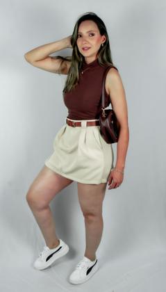 Imagem de Conjunto Feminino Short Saia e Cropped Regata Estiloso e Elegante