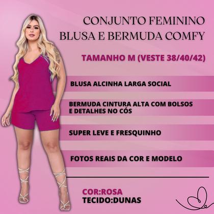 Conjunto Feminino Social Shorts E Blusa Alcinha Regata Alfaiataria Elegante - Shoptucom Imagem de Conjunto Feminino Social Shorts E Blusa Alcinha Regata Alfaiataria Elegante