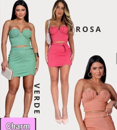 Imagem de Conjunto Feminino Top Bojo e Saia