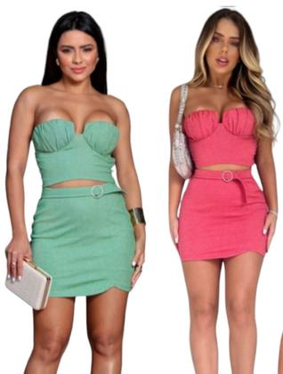 Imagem de Conjunto Feminino Top Bojo e Saia