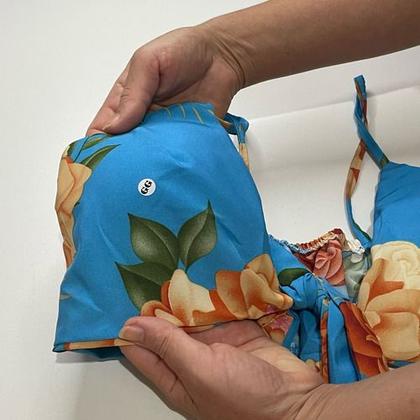 Imagem de Conjunto Feminino Verão Plus Size Três Peças Shorts Cropped Com Bojo E shorts Casual Moderno Moda Praia