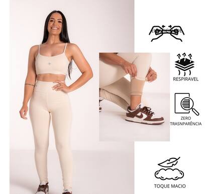 Imagem de Conjunto Fitness Academia Liso Básico Dia A Dia Esportivo