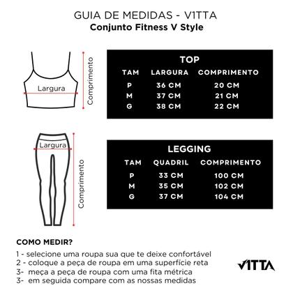 Imagem de Conjunto Fitness Academia Top Bojo + Legging V1TTA Style V