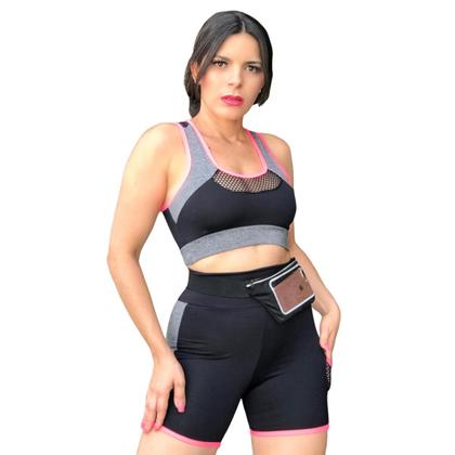 Imagem de Conjunto Fitness Feminino Short com Top Roupa de Academia