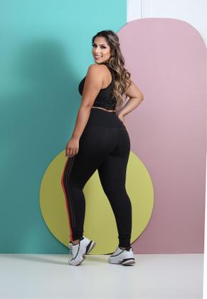 Imagem de Conjunto Fitness Kit com 3 Calças Legging e Top Roupa Treino