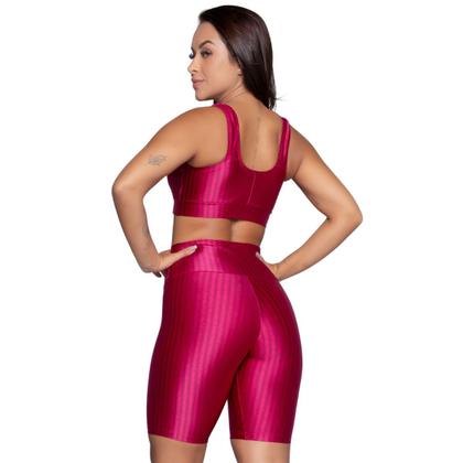 Imagem de Conjunto Fitness Vekyo Modas Top Bojo Removível e Bermuda New Zig Roupa de Academia Corrida
