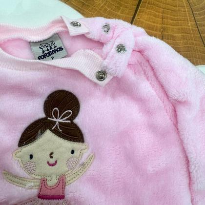 Imagem de Conjunto Fleece com Bordado Quentinho Peluciado Para Bebê