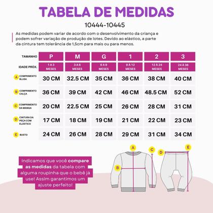 Imagem de Conjunto Fleece com Bordado Quentinho Peluciado Para Bebê