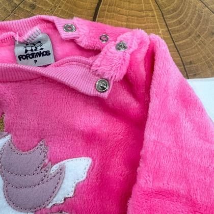 Imagem de Conjunto Fleece com Bordado Quentinho Peluciado Para Bebê