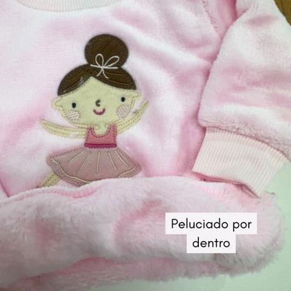 Imagem de Conjunto Fleece com Bordado Quentinho Peluciado Para Bebê