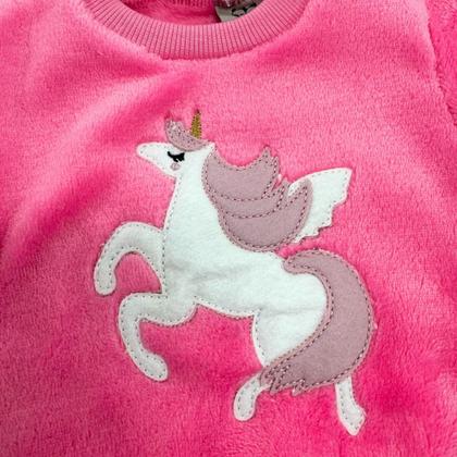 Imagem de Conjunto Fleece com Bordado Quentinho Peluciado Para Bebê