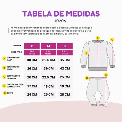 Imagem de Conjunto Fleece com Bordado Quentinho Peluciado Para Bebê