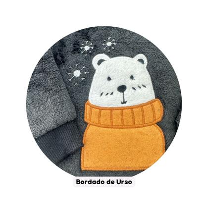 Imagem de Conjunto Fleece com Bordado Quentinho Peluciado Para Bebê