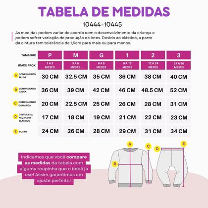 Imagem de Conjunto Fleece com Bordado Quentinho Peluciado Para Bebê