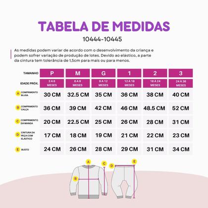 Imagem de Conjunto Fleece com Bordado Quentinho Peluciado Para Bebê