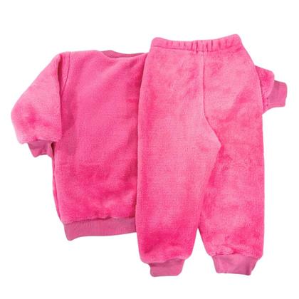 Imagem de Conjunto Fleece com Bordado Quentinho Peluciado Para Bebê