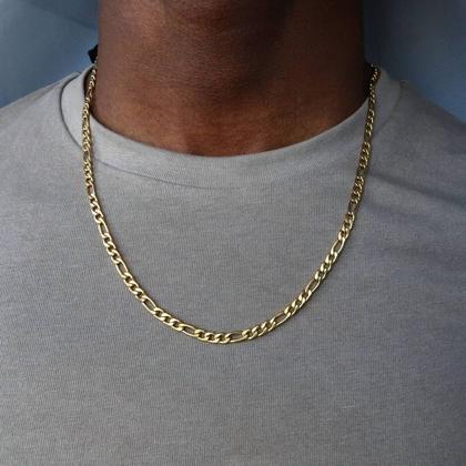 Imagem de Conjunto Folheado Ouro 18k Corrente Cordão + Pulseira Luxo